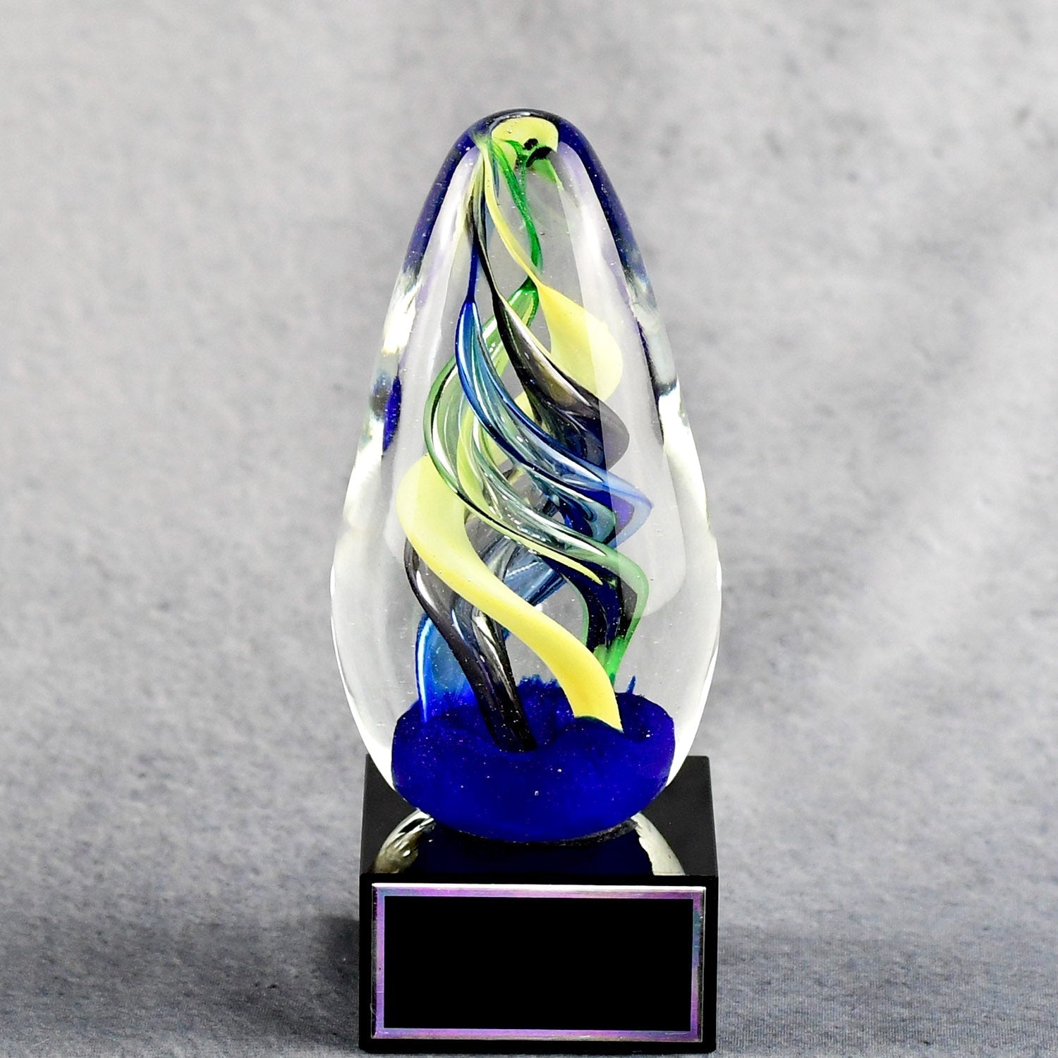 14 Multi-Color Twist Art Glass with Black Base – Academy Engraving