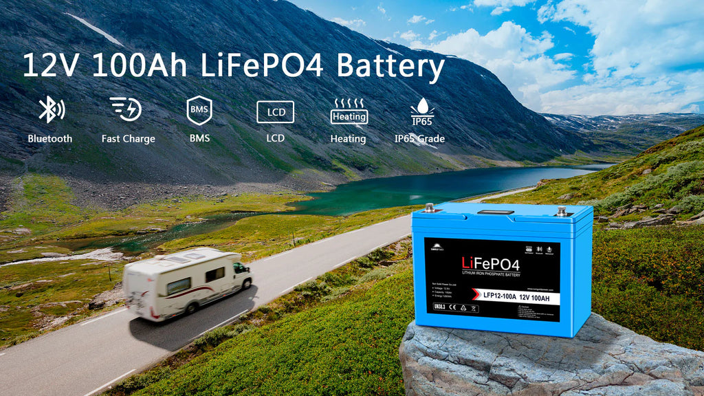 SunGoldPower 4 X 12V 100AH LIFEPO4 Deep Cycle Lithium Battery