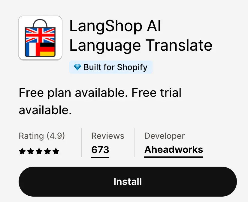 LangShop provides seamless multilingual support for your store, translating content to cater to a global audience