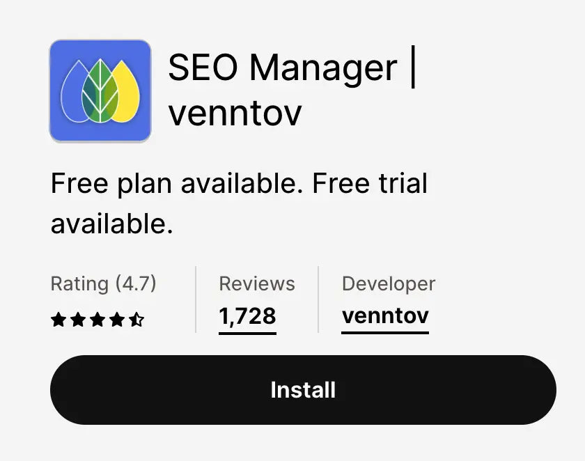 SEO Manager helps boost your store’s visibility on search engines with AI-driven SEO optimization