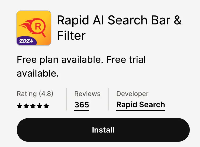 Smart Search Bar & Filter improves your store’s navigation and search functionality with advanced AI