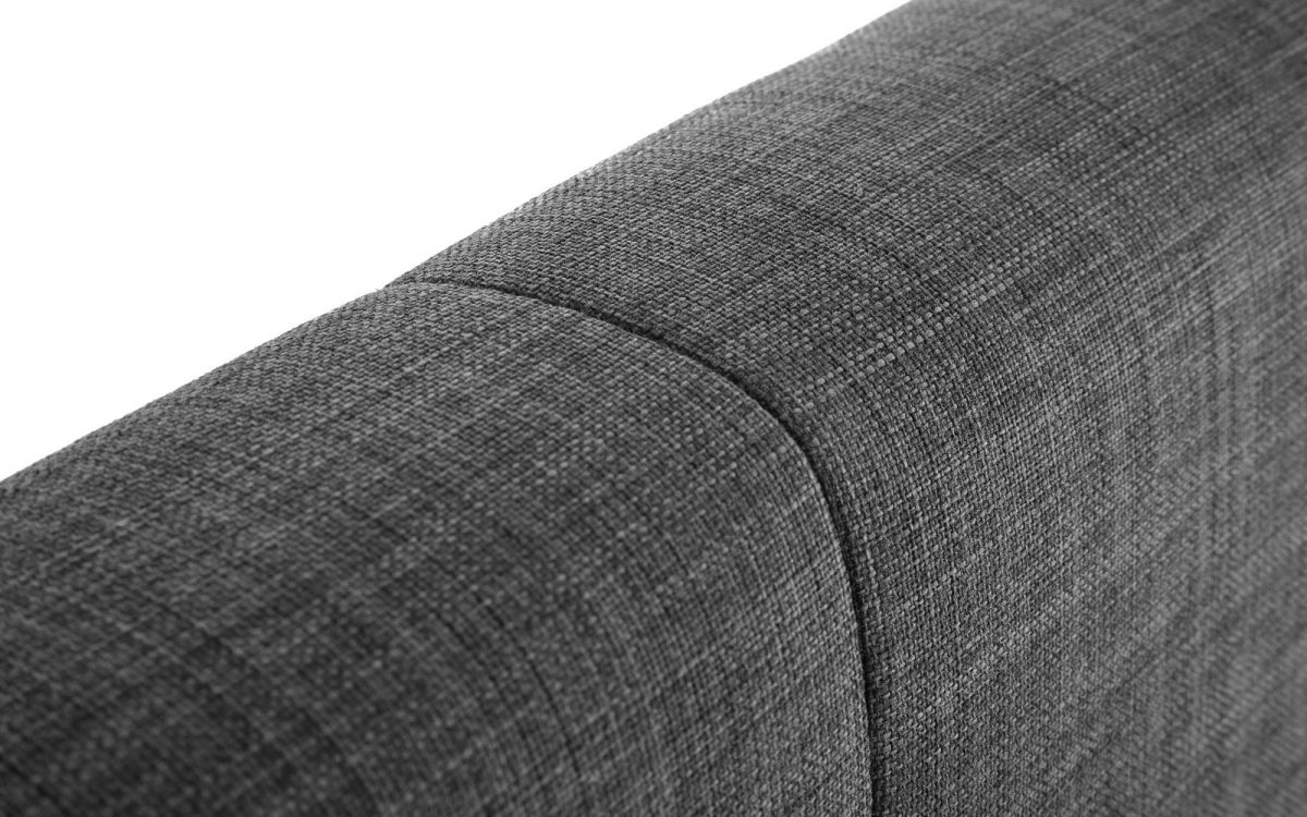 Sorrento High Headboard Bed 150cm (King Size) - Slate Linen