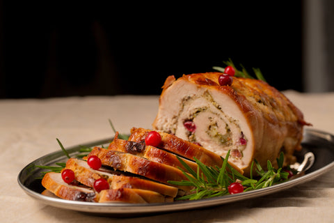 Chestnut & Cranberry Stuffing - Festive Turkey Roll-Ups