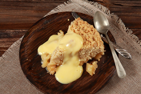 Ambrosia Custard and Apple Crumble