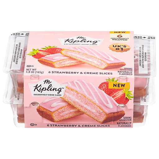 Mr. Kipling Strawberry and Creme Slices 6 Pack