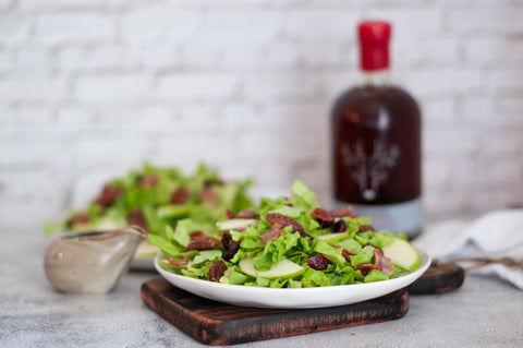 Apple Pecan and Bacon Salad with Maple Vinaigrette Dressing