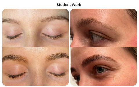 Brow lamination online course student work