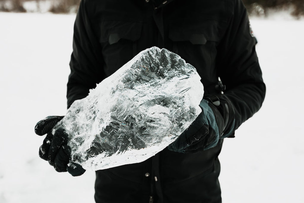 frozen block of ice