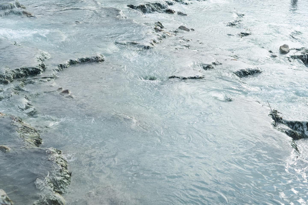 Water flowing over rocks - connecting with water