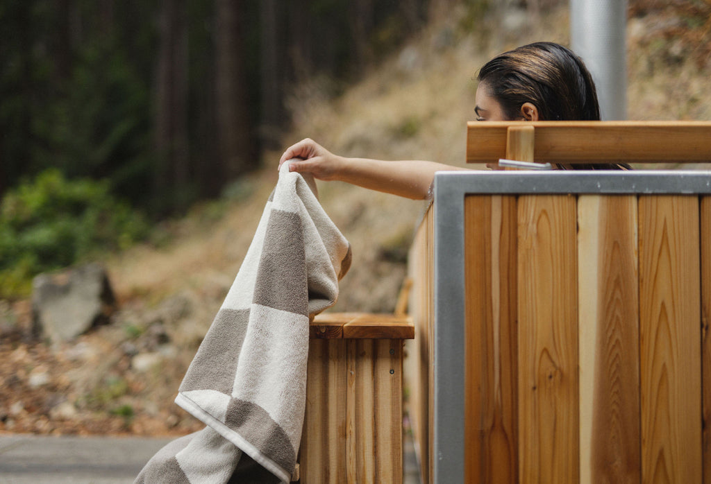 towel after soaking outdoors