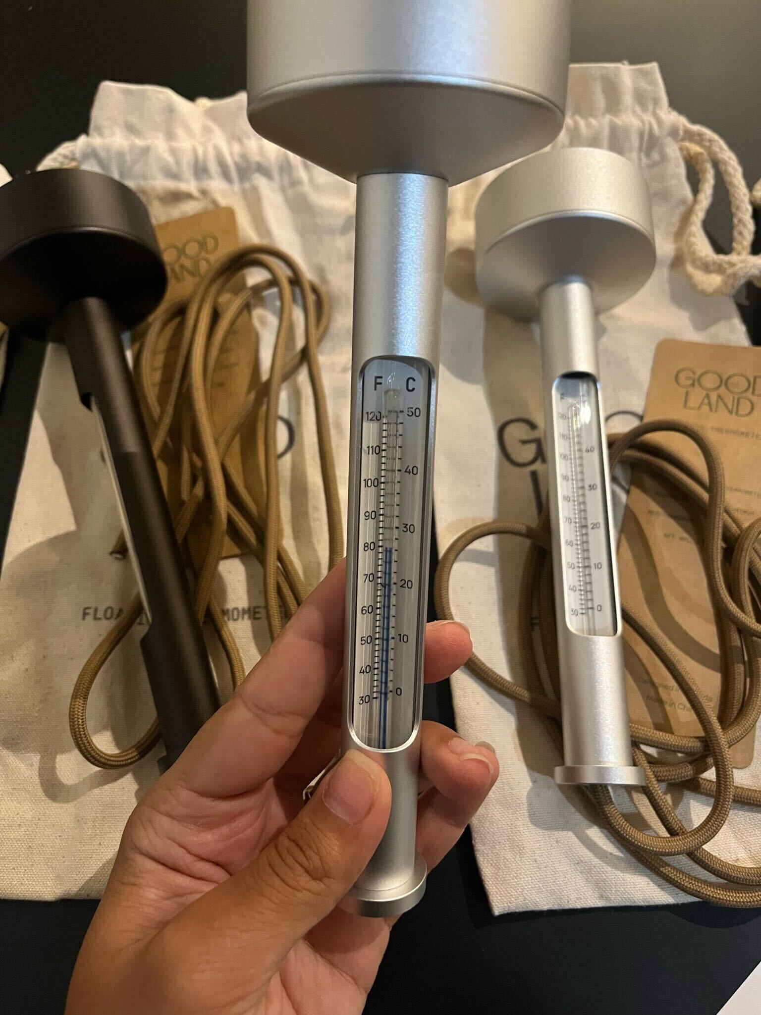 water temperature thermometer - aluminum case