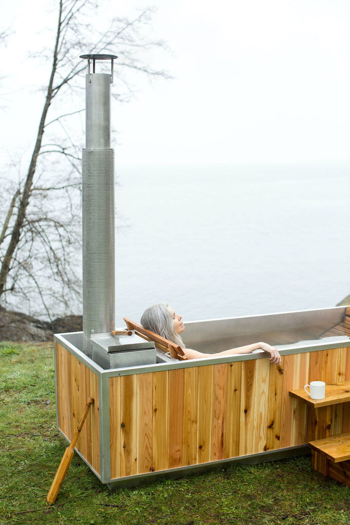 outdoor soaking tub sense of touch