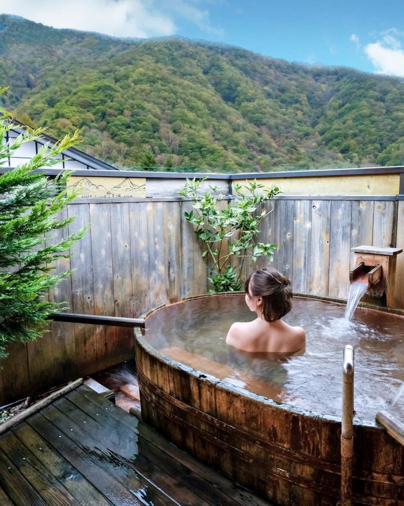 Japanese outdoor soaking tub