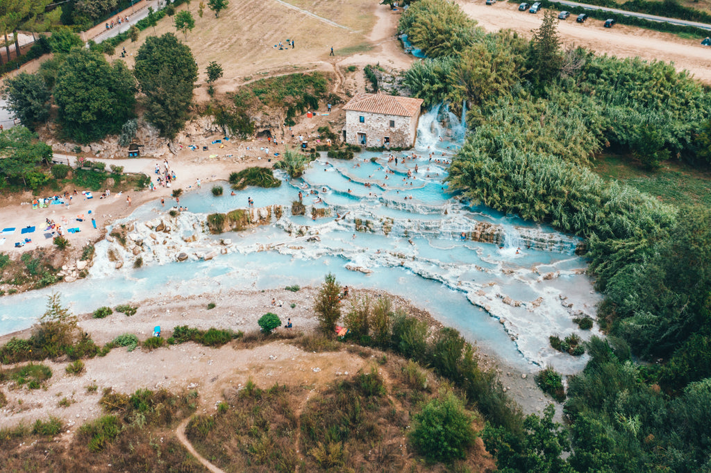 Natural hot springs in Saturnia, Italy.