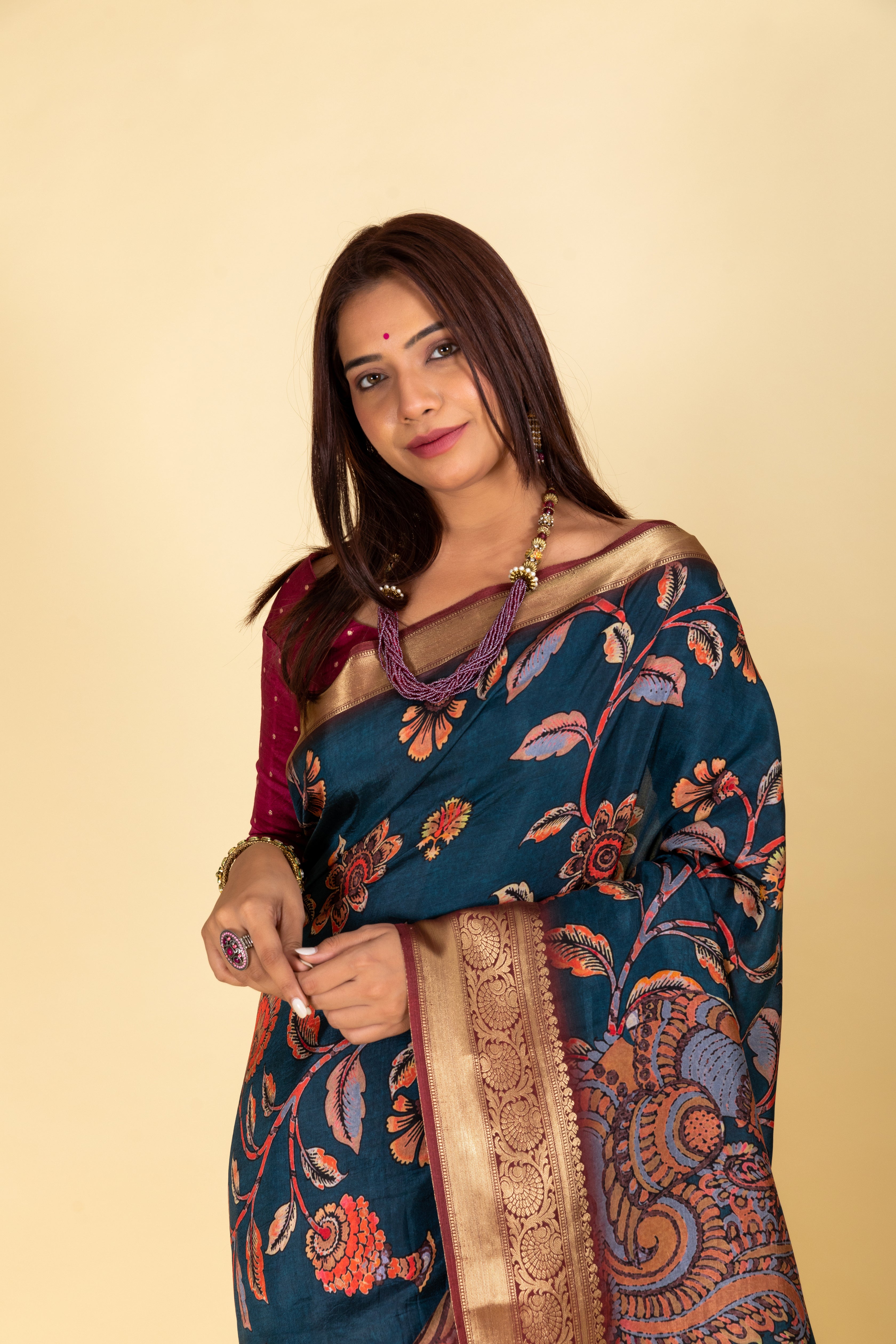 Amaira Kalamkari Saree | Kalamkari Silk Sari | Indian Ethnic Wear ...