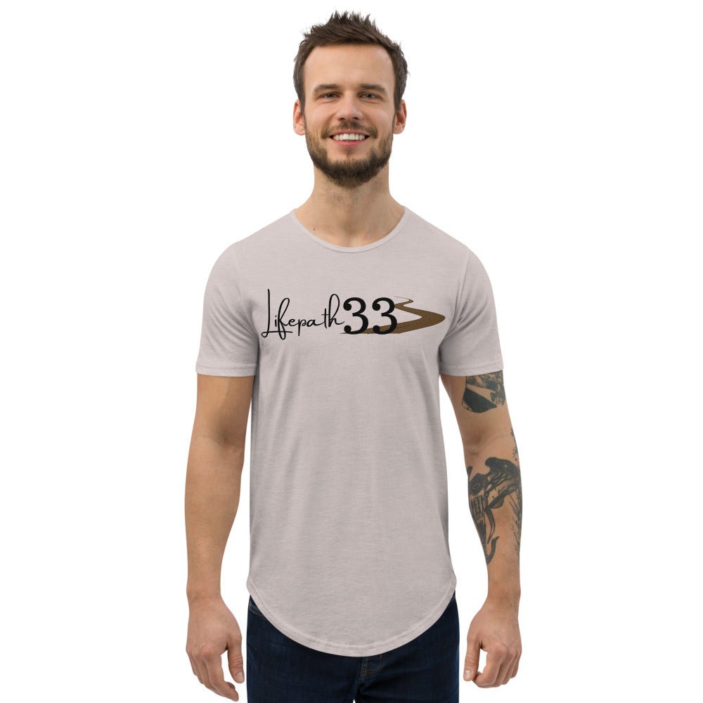 Lifepath 33 Men's Curved Hem T-Shirt - Novelty (black/brown)