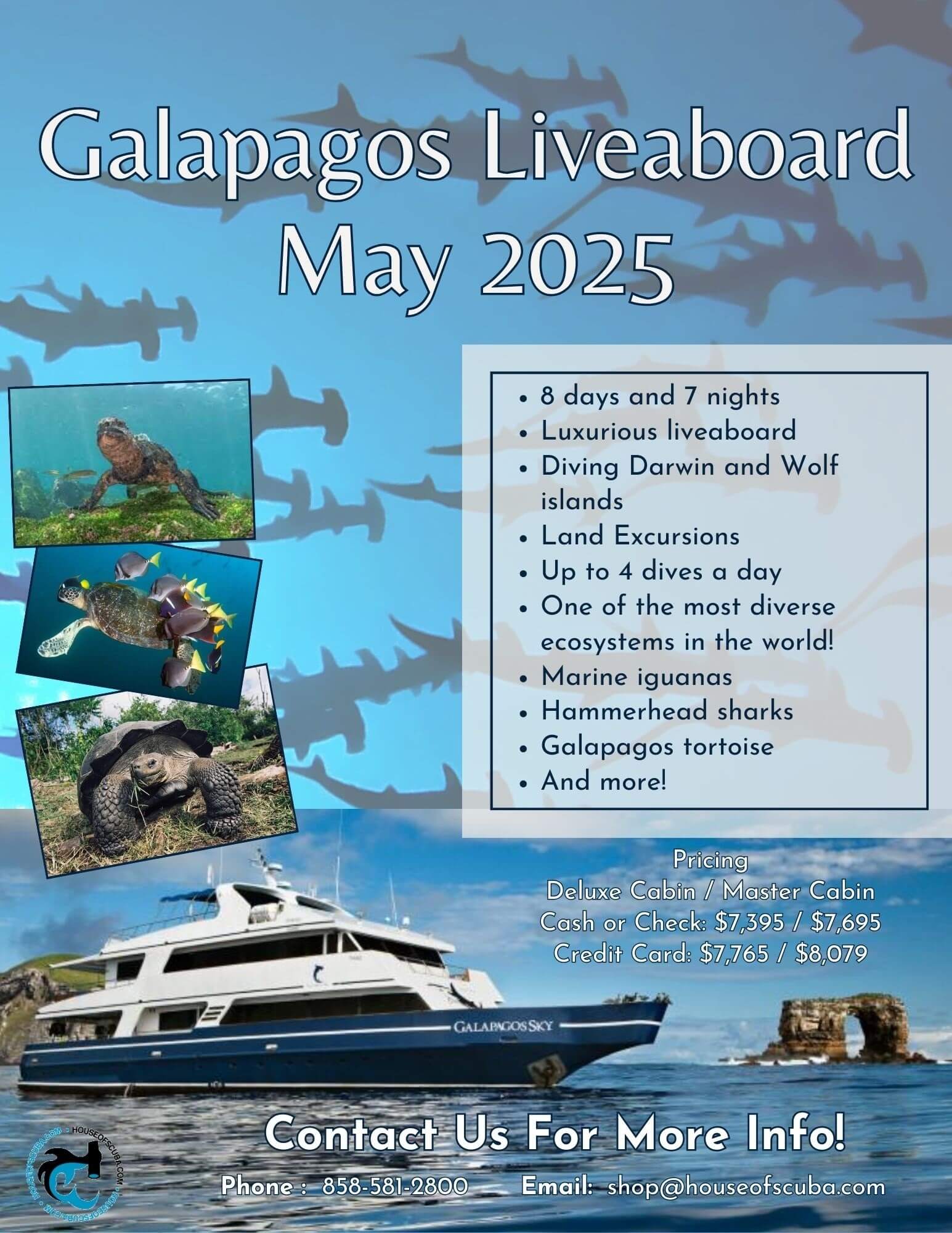 Dive Galapagos Islands with House of Scuba