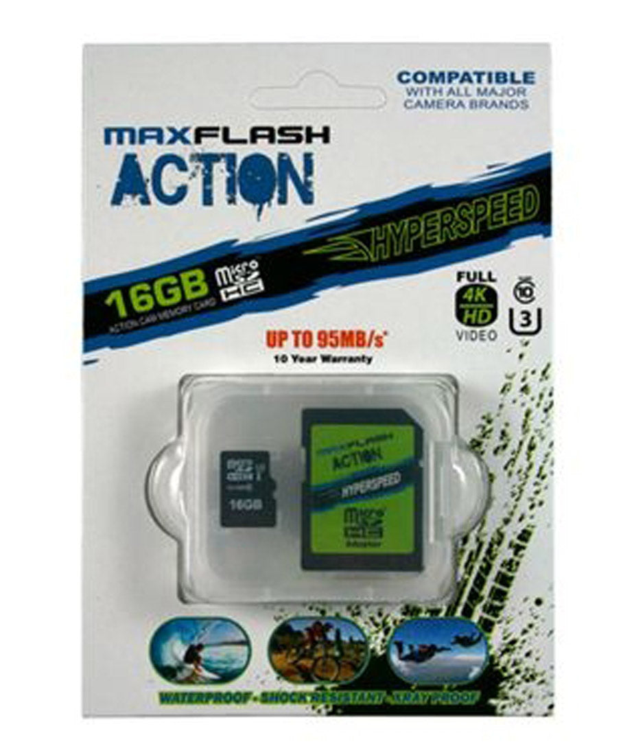 Kerel opladen Intens MaxFlash Action HyperSpeed Micro SDHC Memory Card 16GB, 32GB – House of  Scuba