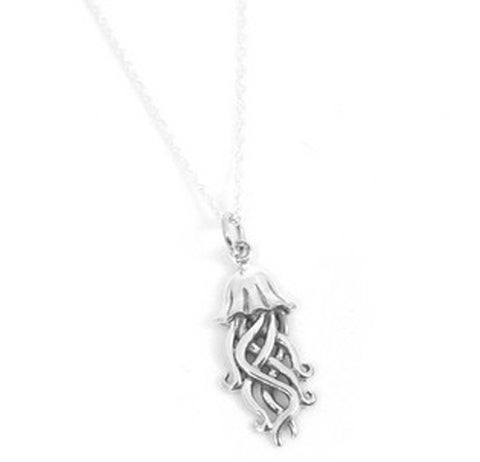 Large Angel Pendant Necklace Sterling Silver By Lime Tree Design