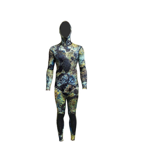 Cressi Tracina 5mm 2-piece Camo Freediving & Spearfishing Open Cell  Neoprene Wetsuits