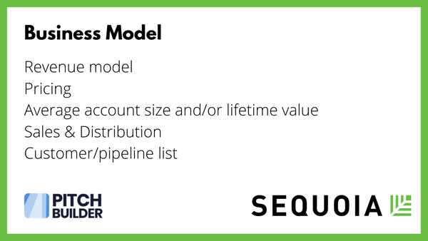 Sequoia Pitch Deck Template - Business Model Slide