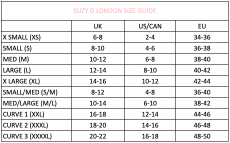 Size Guide – Suzy D London