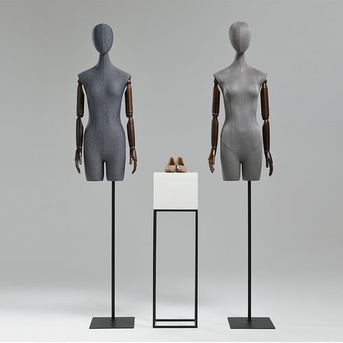 Full Body Half Body Female Display Dress Form,standing Sitting Velvet  Mannequin Torso,manikin Head for Wigs,jewelry Holder Hat Clothes Rack 