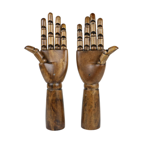Wood Model Hand Mannequin Flexible Movable Fingers Manikin Jewelry