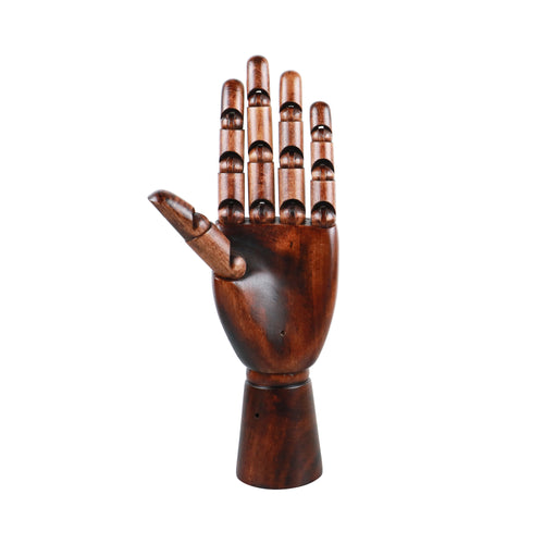 Left and Right Wooden Mannequin Hands for Nails Flexible Movable Fingers  Manikin Arms,Jewelry Display Props Artist Model Hand mannequin