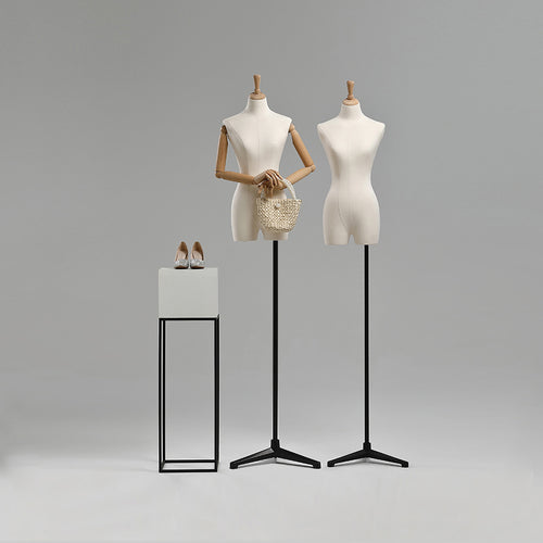 Female Dress Form Mannequin Torso Adjustable Height Mannequin Body with  Tripod Stand for Clothing Dress Jewelry Display, Beige