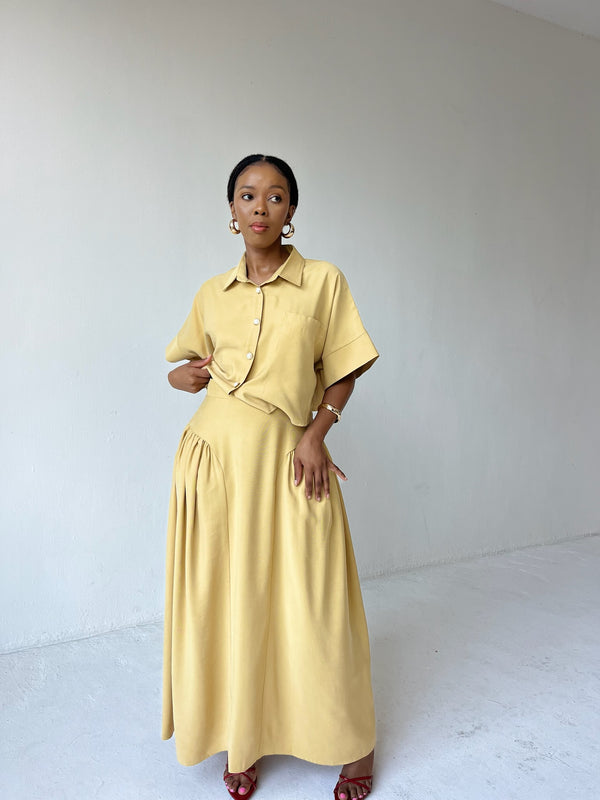 Imani Skirt Set - Mustard