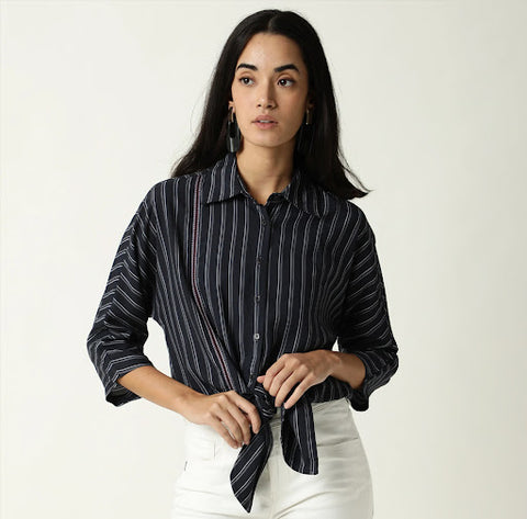 CIA-WOMENS TOP-NAVY