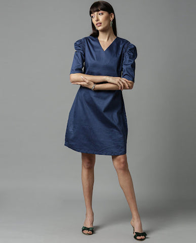 Shreli- Plain Strech Women’s Short Dress