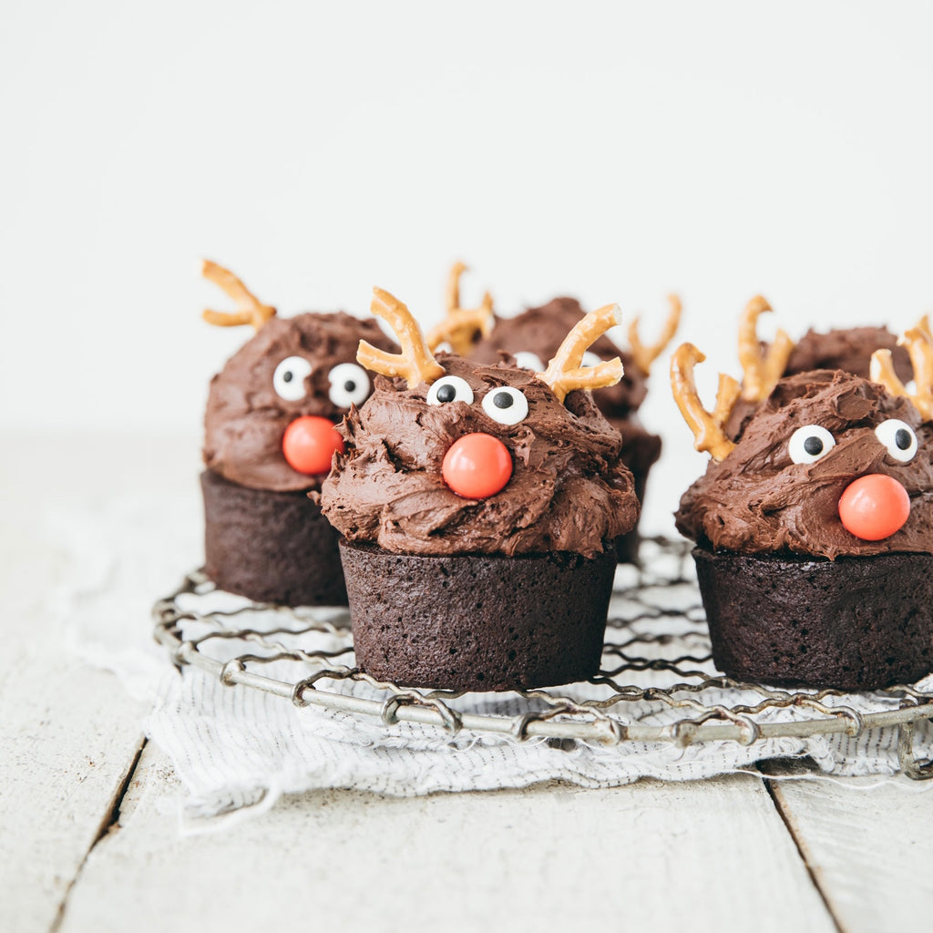Halo & Swoon Chocolate Reindeer Cupcakes