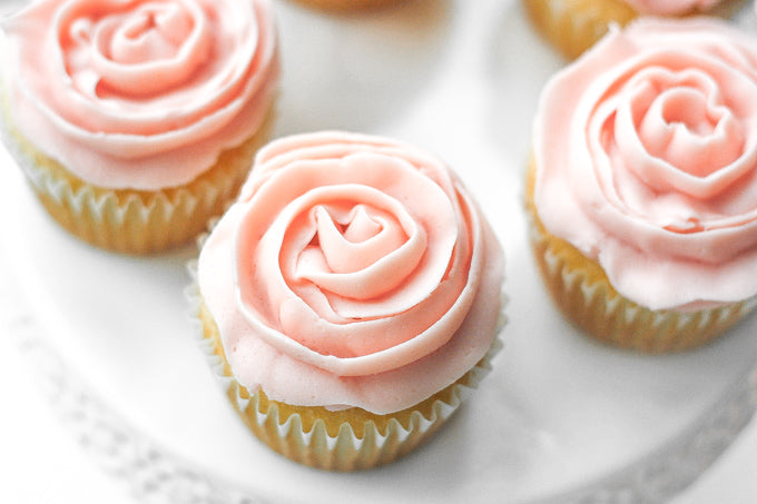 cupcake, rose, pan, bakeware