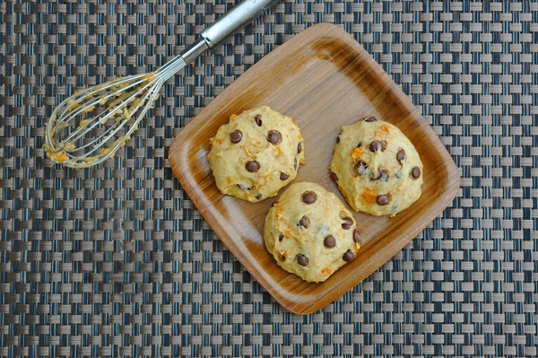 Sweet potato cookies on a tray