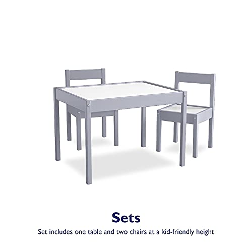 Baby Relax DA7501G Hunter 3 Piece Kiddy Table and Chair Set, Gray