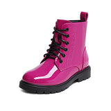 DREAM PAIRS Girls Kbo211 Side Zipper Combat Ankle Boots Rose/Red Size 10 Toddler