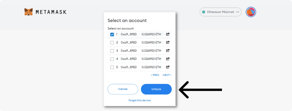 Scan and Sync with MetaMask