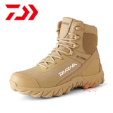 Daiwa Fishing Shoes Men Field Training Boots Windproof and Warm Martin Boots Outdoor Wear-resistant Hiking Shoes Fishing Shoes - MartLion