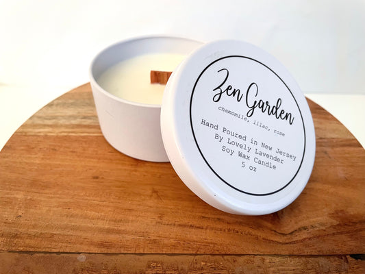 NJ Handpoured Wood Wick 8 oz. Candles (Multiple Scents