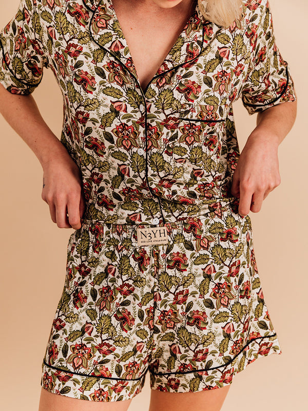 Summer Pajama Set - Sage Blossom