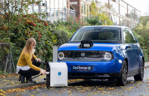 zipcharge go charging an electric vehicle 