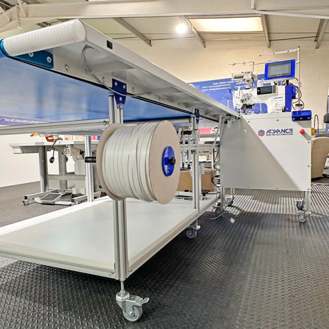 Advance V-type conveyor system with Keder roll holder
