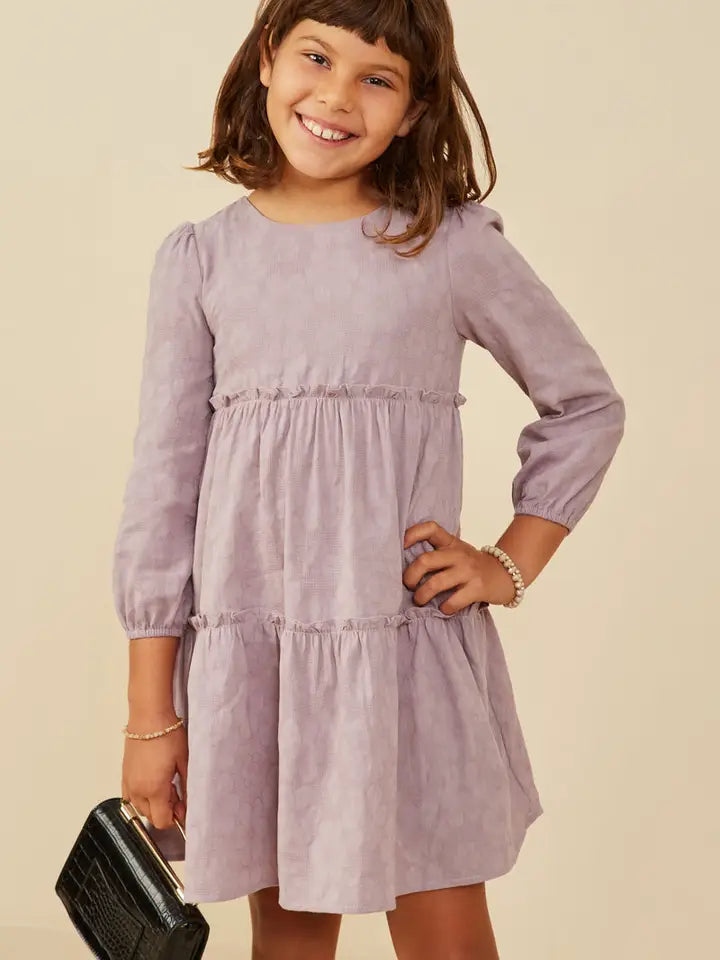 Youth Girls Textured Ruffle Tiered Dress