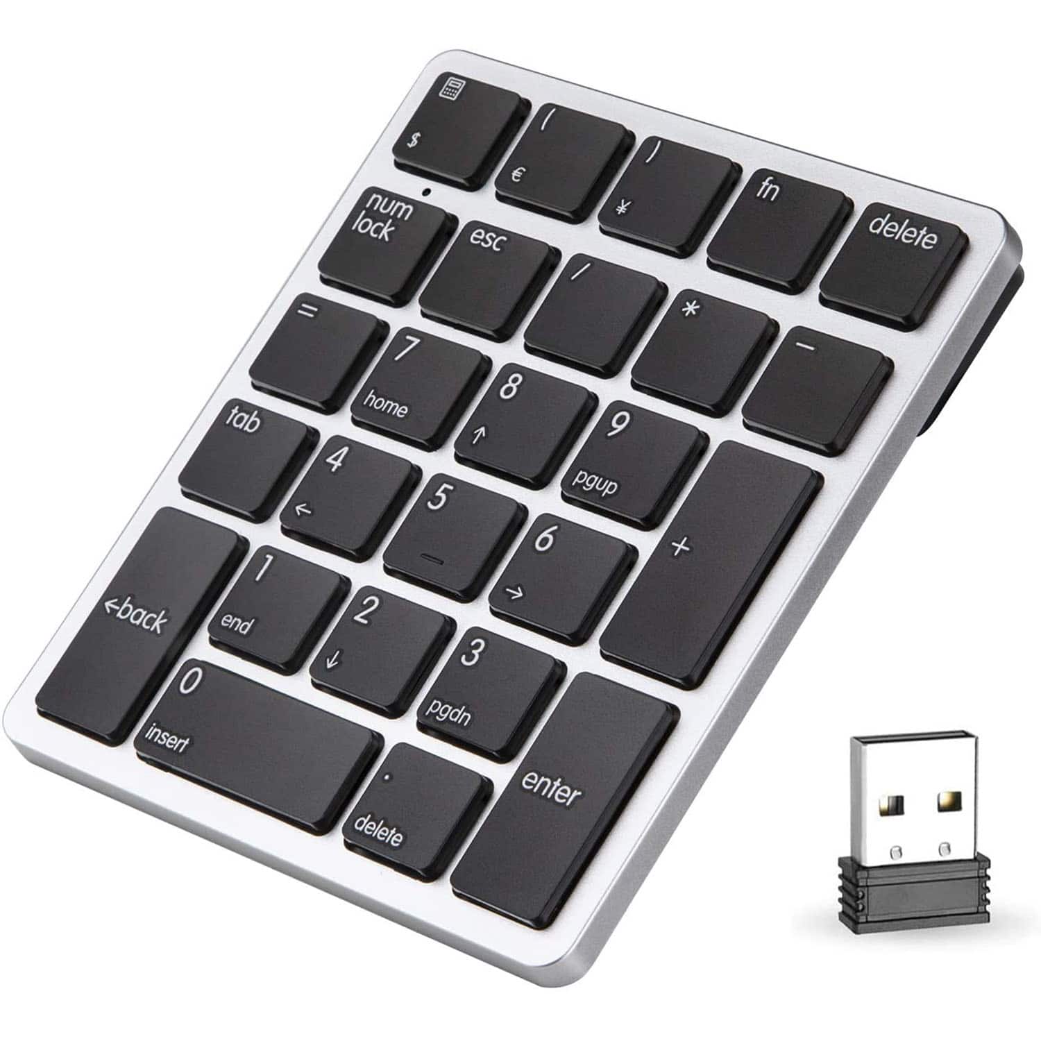 wireless numeric keypad with snap in adapter