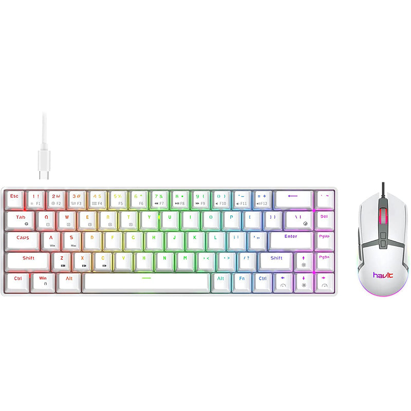 havit keyboard and mouse white