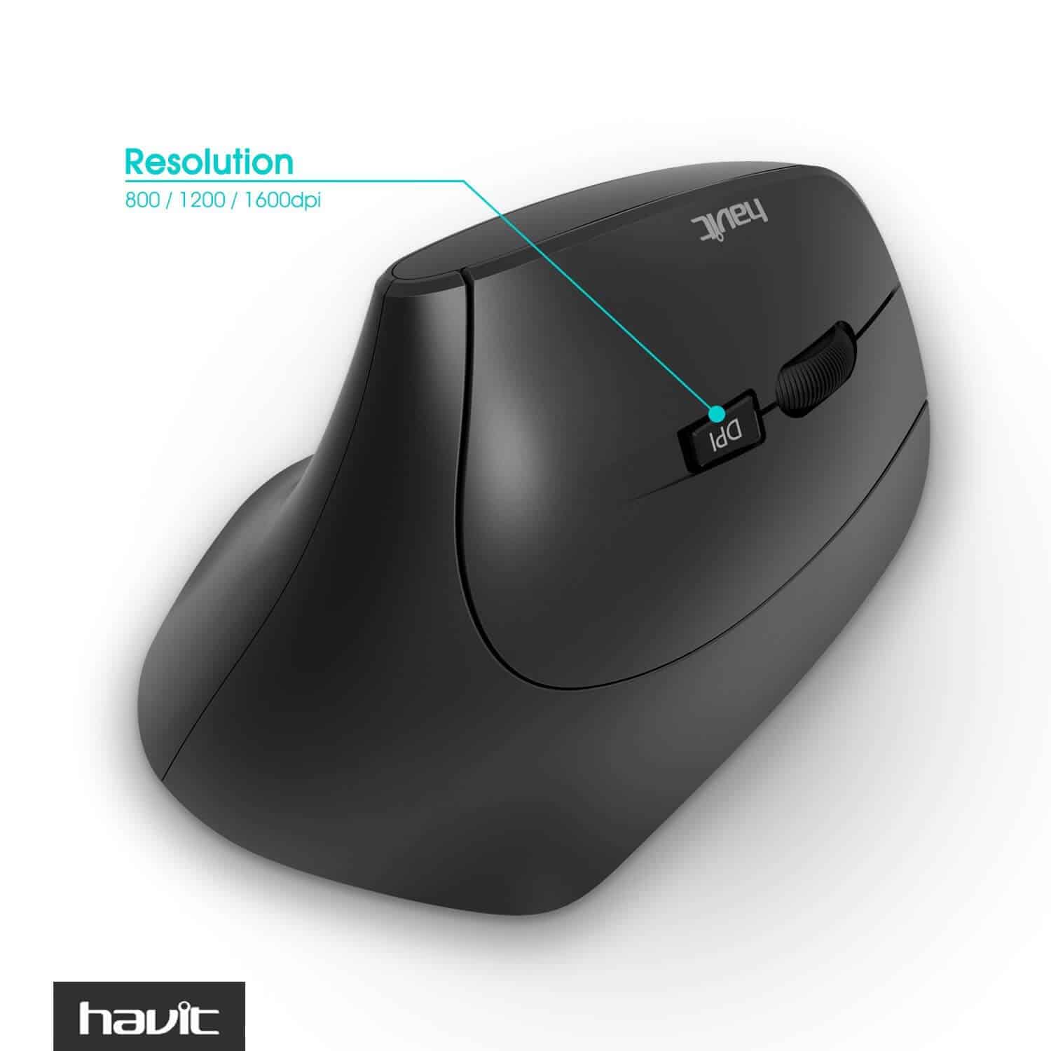 Wireless Vertical Mouse - HAVIT HV-MS55GT - Ergonomic - Optical