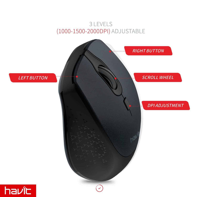 HV-MS56GT Long Range Wireless Mouse - Optical | HAVIT Online