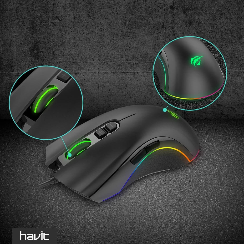 havit gaming mouse open